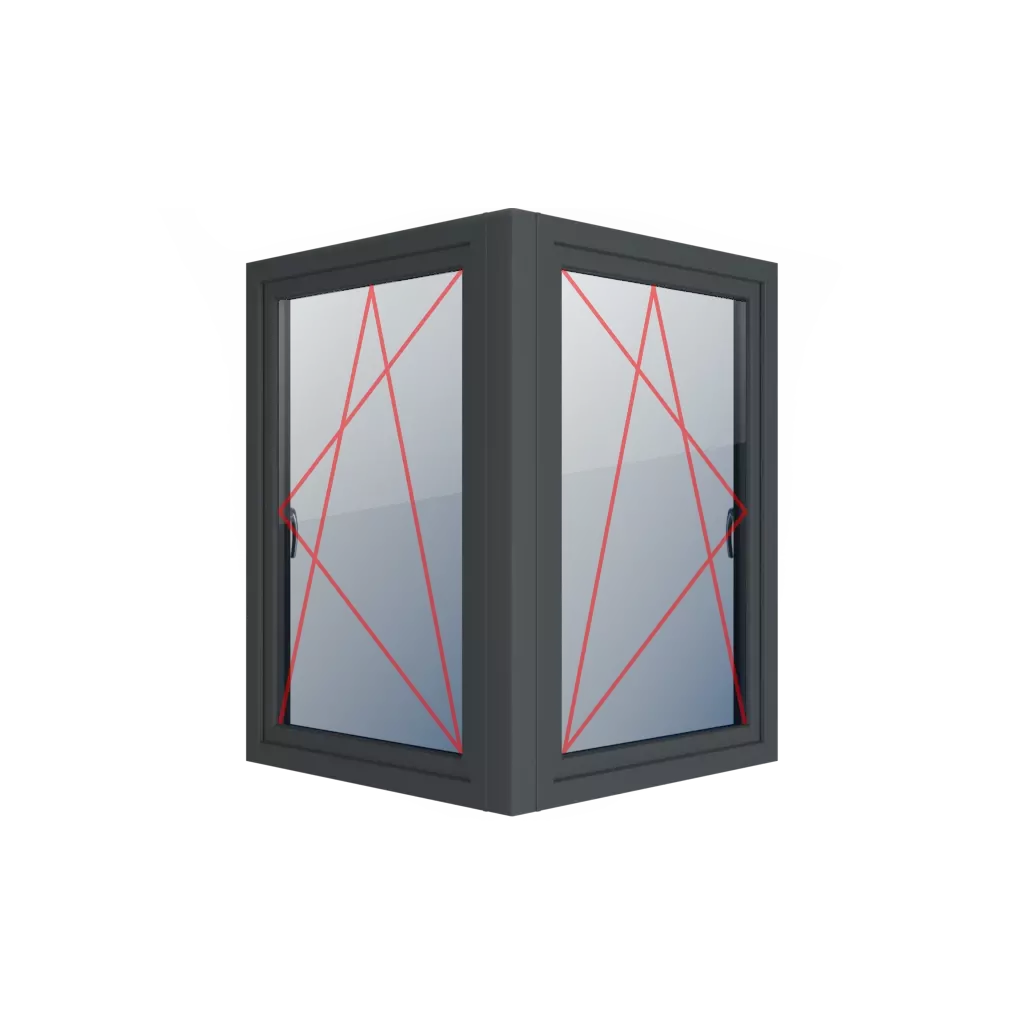 Tilt & turn left, right turn & tilt windows types-of-windows corner standard  