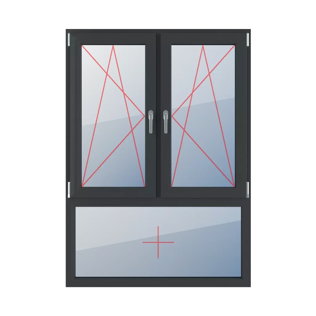 Left-hand turn-tilt, right-hand turn-tilt, fixed glazing in the frame projects house-with-forest-view-from-smart-slide-window-and-functional-garage    