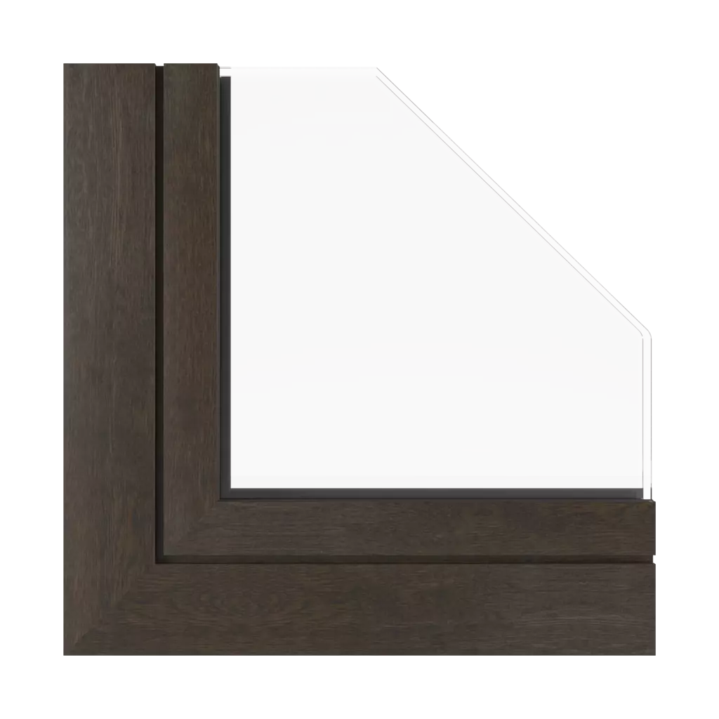 Black walnut windows window-profiles aluprof mb-sr50n-efekt