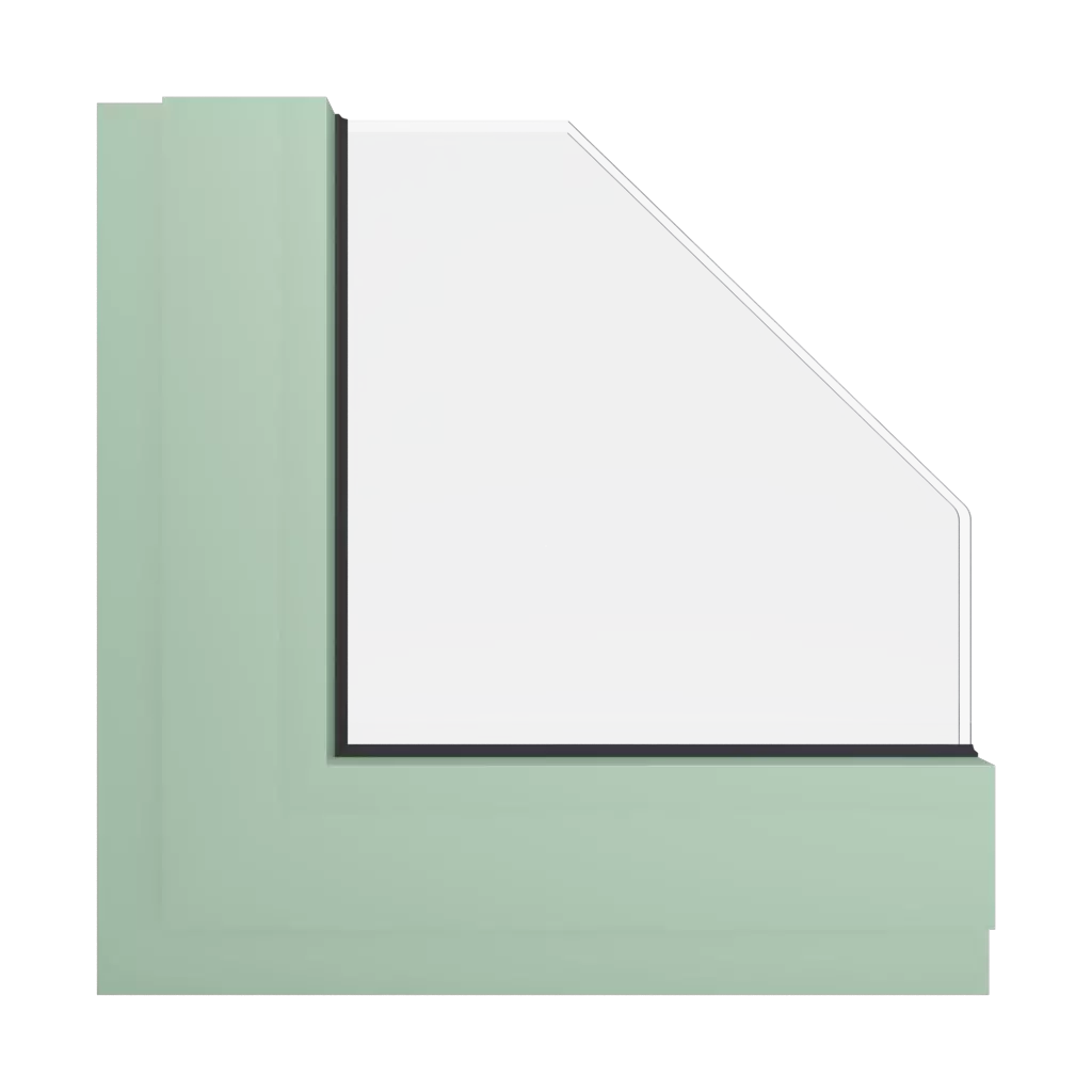 RAL 6019 Pastel green windows window-color aluminum-ral ral-6019-pastel-green interior